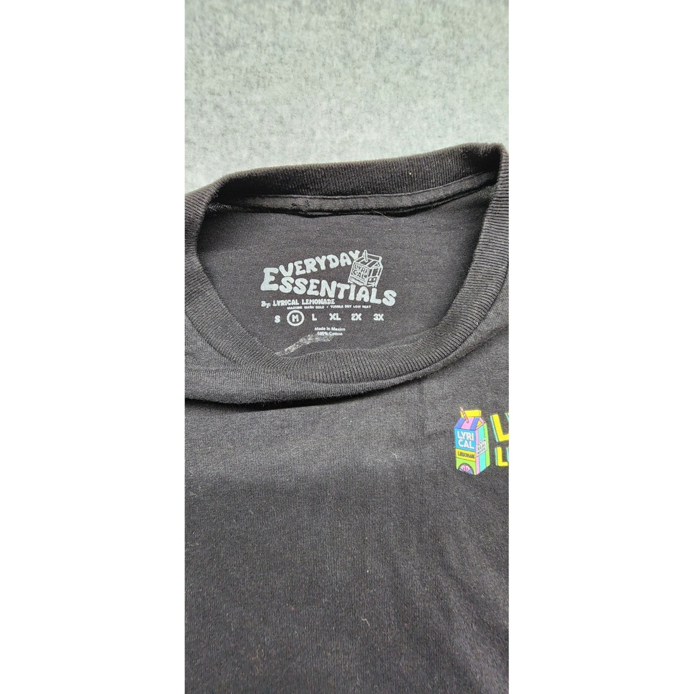 Size Medium Men's Lyrical Lemonade Black T-Shirt 2 Sided Graphic Milk Carton Tee - Picture 3 of 8